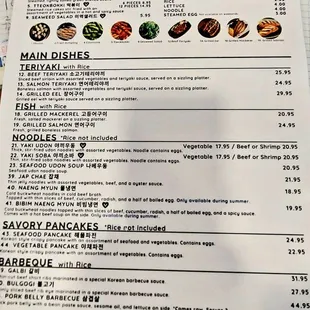 Menu 7/22