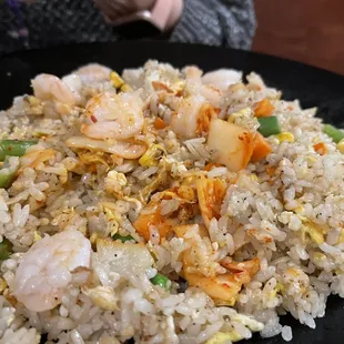 fried rice with shrimp and vegetables