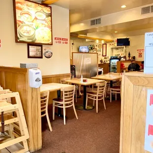 the inside of a restaurant