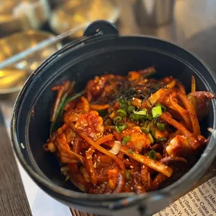 a bowl of food on a table