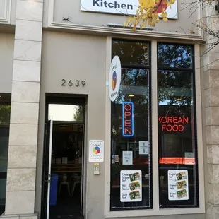the front of the restaurant