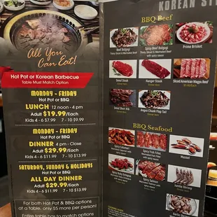 Menu - Korean BBQ