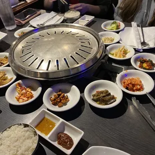 a table full of food