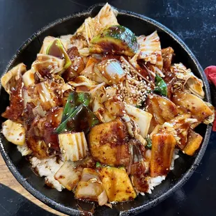 Pork belly rice bowl