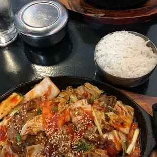 Beef bulgogi and beef bipimbap