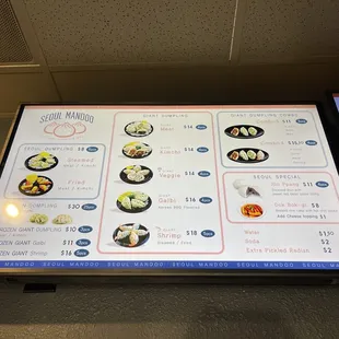 Menu in English