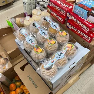 a display of fresh fruit