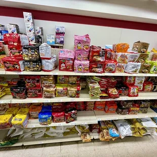 Just some of the instant noodles