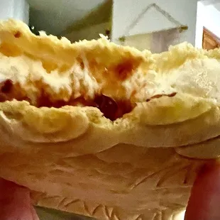 Inside:  ice cream &amp; delicious red bean!