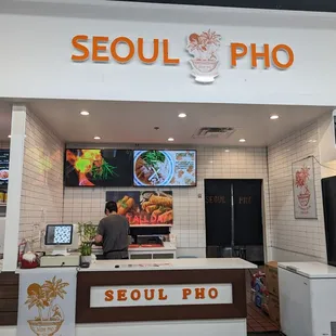 the front of the restaurant