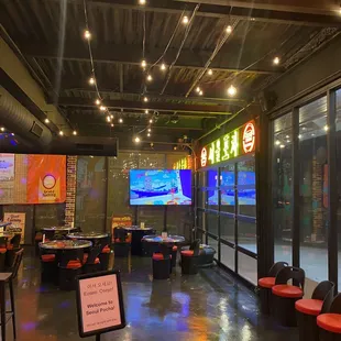 the inside of a restaurant