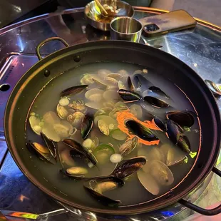 My friend ordered this. I think it was a clam soup?