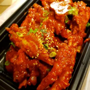 Chicken feet...too spicy=(