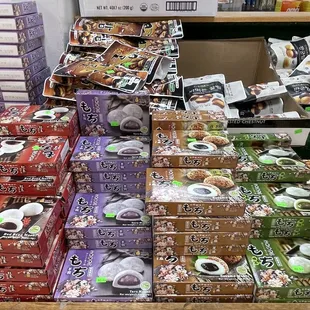 a display of a variety of snacks