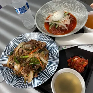 a plate of food on a table