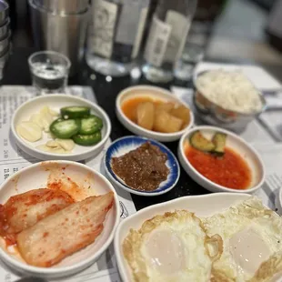 a variety of asian dishes