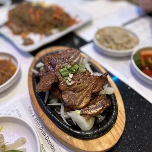 a variety of asian food