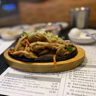a plate of food on a table