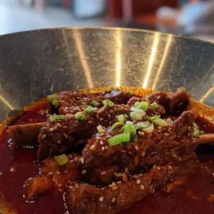 Spicy pork ribs jjim