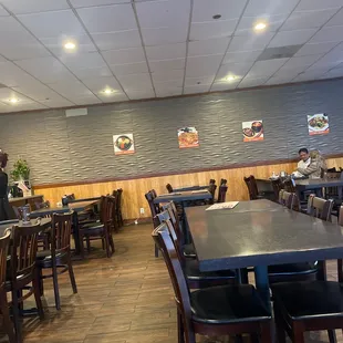 the dining area of the restaurant