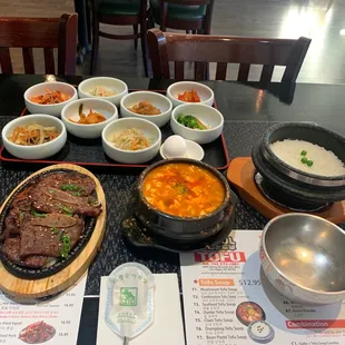 C1. Galbi and Tofu Soup Combo ( )