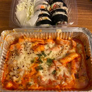 Bugogi Kimbap Rapokki with cheese