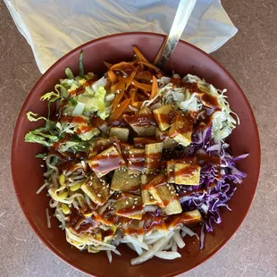 Bibim Japchae with tofu