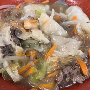 Mandoo Soup with Beef