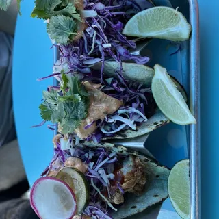 2 Korean Fried Chicken Tacos