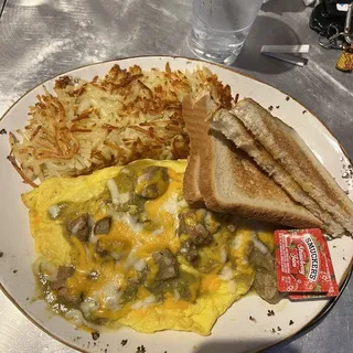 Chile Verde Omelette