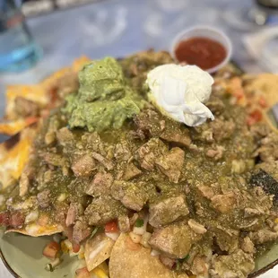 Chile verde nachos