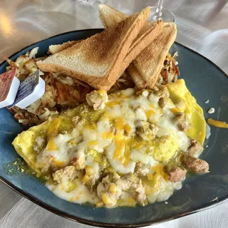 Chile Verde Omelette