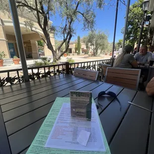 View from outdoor seating area