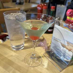 Appletini (minus a few sips)