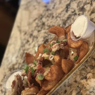 Happy hour potato dippers perfect shareable snack so good