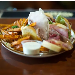 a plate of food on a table