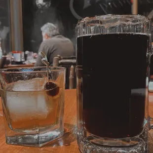 Old fashion and rootbeer