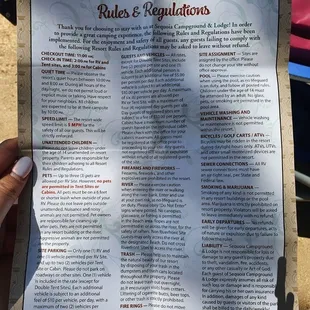 Rules and regulations