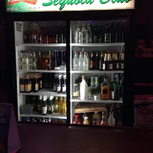 the inside of a bar