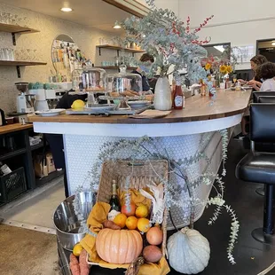 Sequoia Diner fall décor