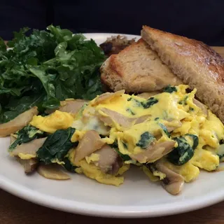 Mushroom Spinach Scramble