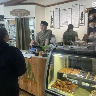 Order counter with Rick in charge!