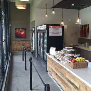 a view of a food counter