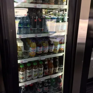 Drinks are grab and go too. Fountain drinks sold, but you fill next door.
