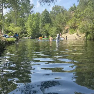 View of deep end of swimming hole from shallow end