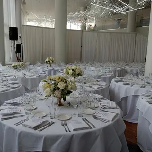 The restaurant hosts wedding receptions.