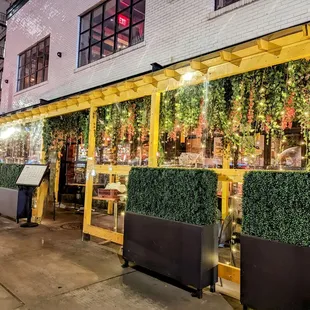 Outdoor covered and heated dining