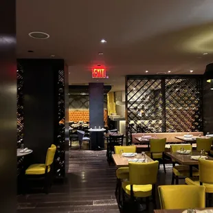 the dining area of a restaurant