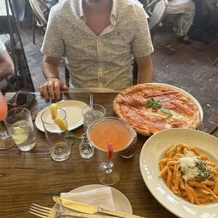 Spicy Penne alla Vodka, Prosciutto di Parma, Strawberry &amp; Basil Martini