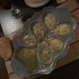 Dragos-style Oysters (parmesan garlic butter)